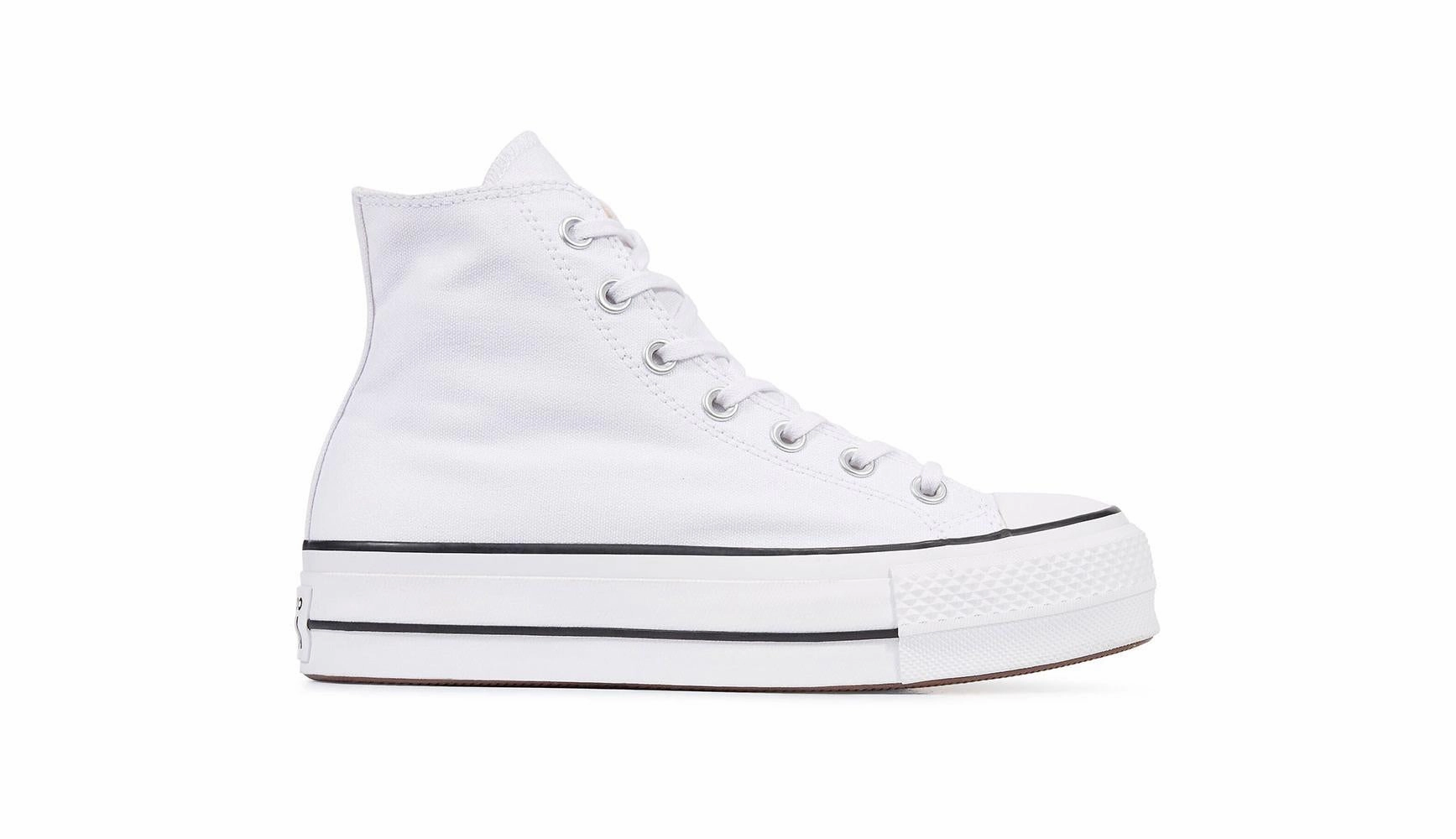 Converse Womens Chuck Taylor All Star Lift Platform Hightop Shoes - Optical White rocker - sole shoes recycled - materials