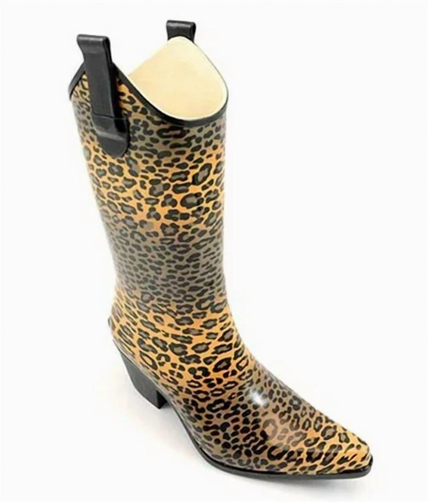 Cowgirl Rainboot In Brown/black rubber