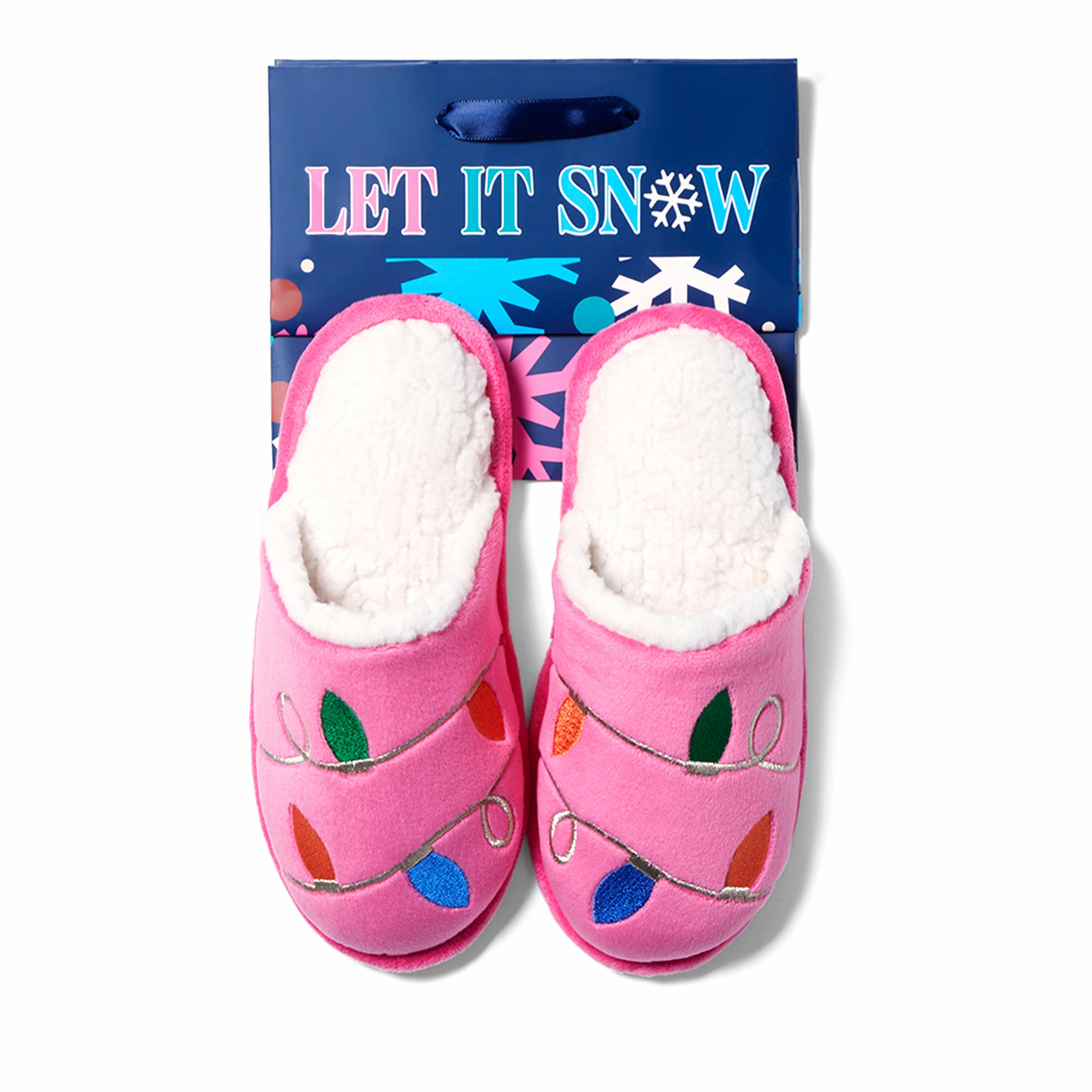 Wedge Heel Cozyfoams Women's Holiday Novelty Scuff Slipper with Gift Bag