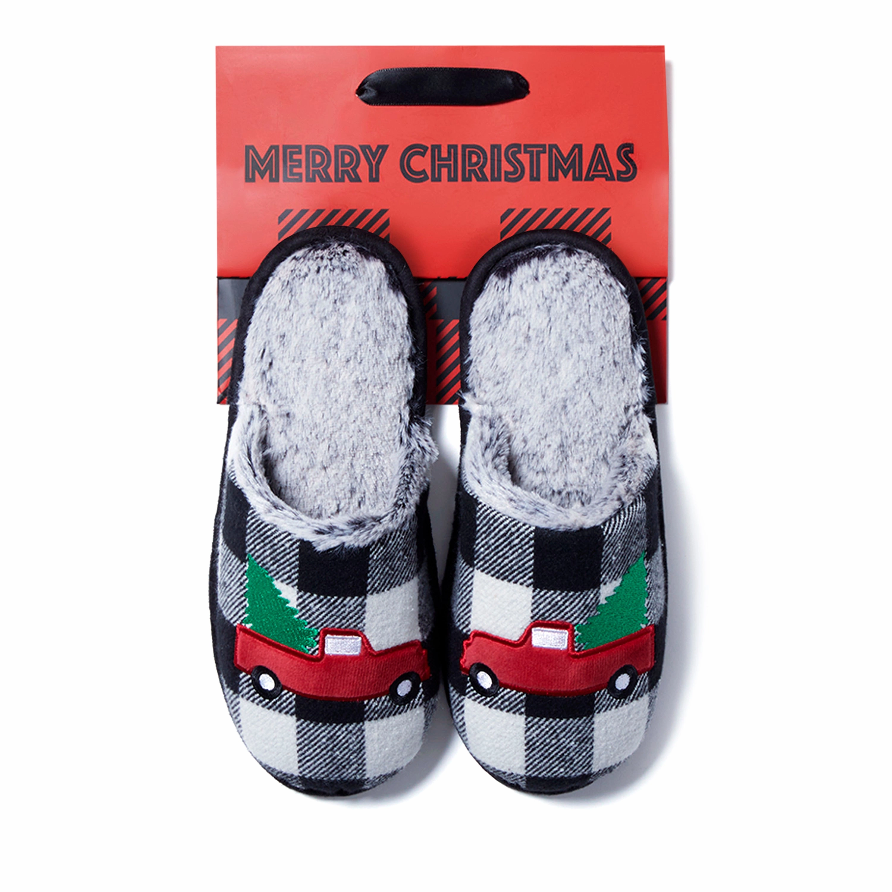 Comfortable Flexibility Cozyfoams Women's Holiday Novelty Scuff Slipper with Gift Bag