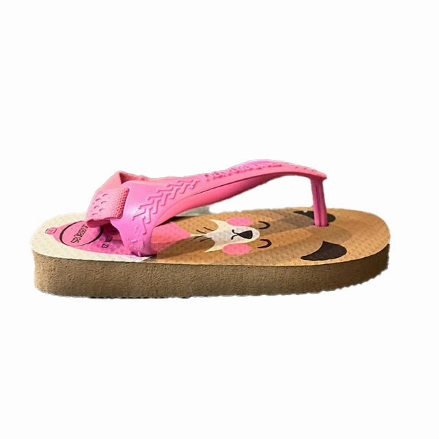 Havaianas Girls Pink Dogs Flip Flops Style Neutral Wear   Resistant