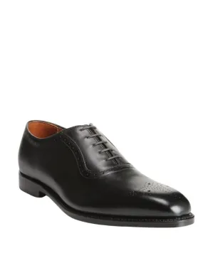 Sleek Silhouette Glossy Layer Event Look Men's Cornwallis Lace Up Oxford Shoes In Black