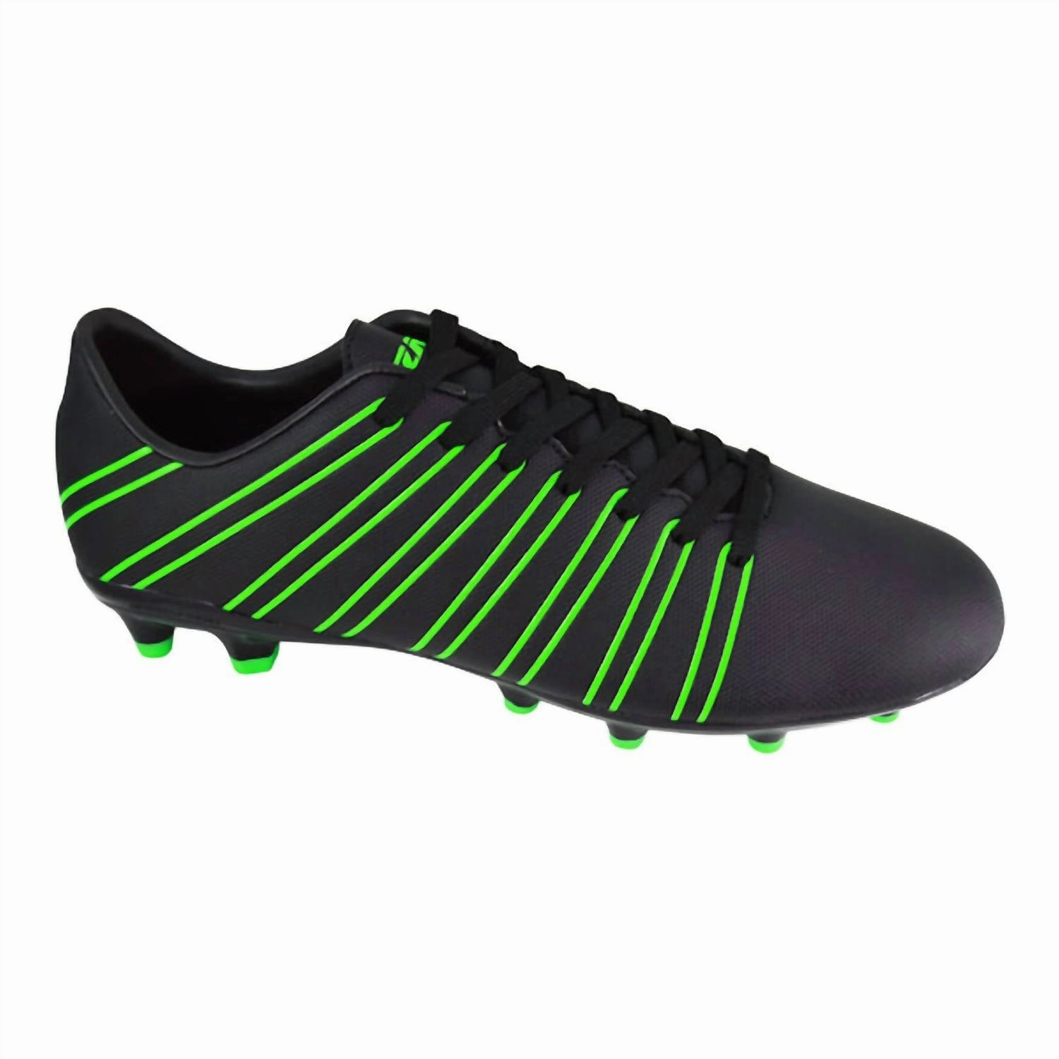 Unisex Madero Firm Ground Soccer Shoe In Black/green loop - closure
