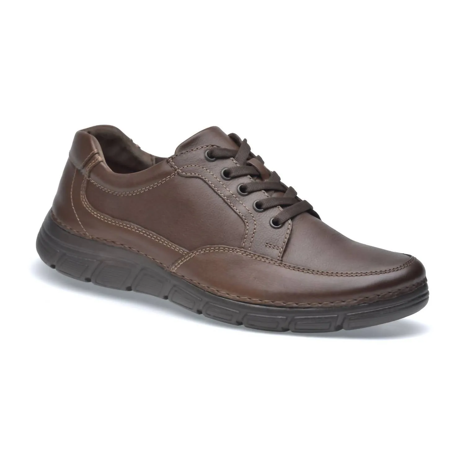 Stable Fit Sharp Dresser Cushioned Support Understated Styler Men's Leather Oxfords Rock In Barista Brown