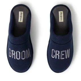 Dearfoams Men's Groom/Groomsmen Giftable Wedding Scuff Slipper Water-resistant
