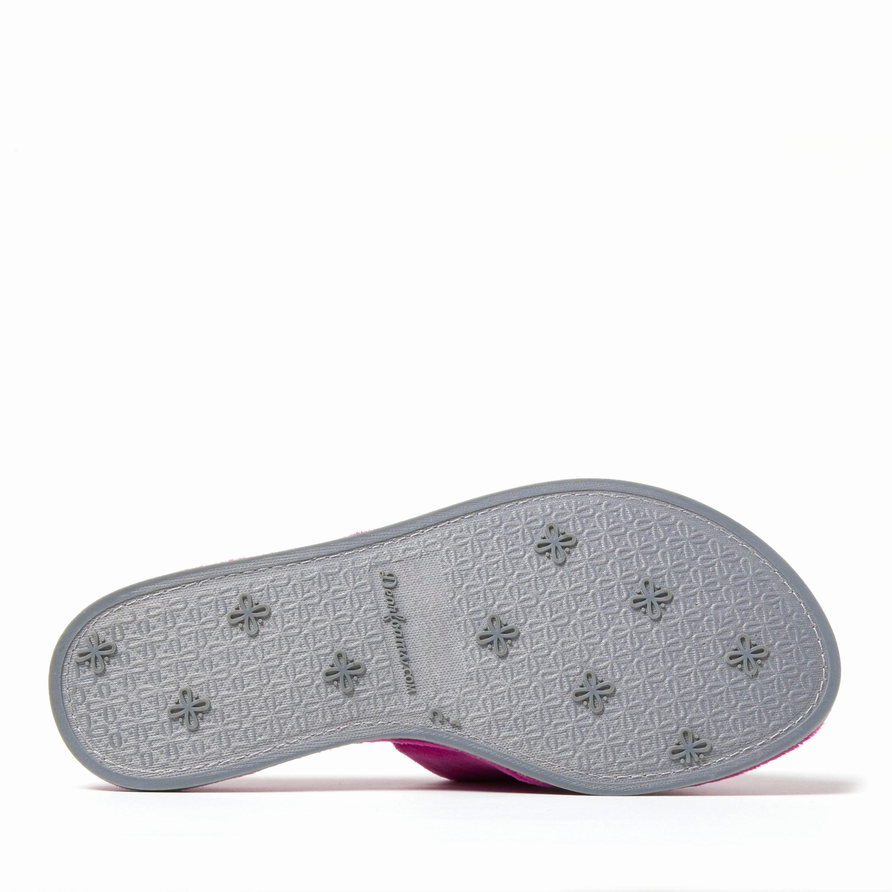 Dearfoams Women's Beatrice Microfiber Velour Shower Slide House Slipper Flexible Sandals