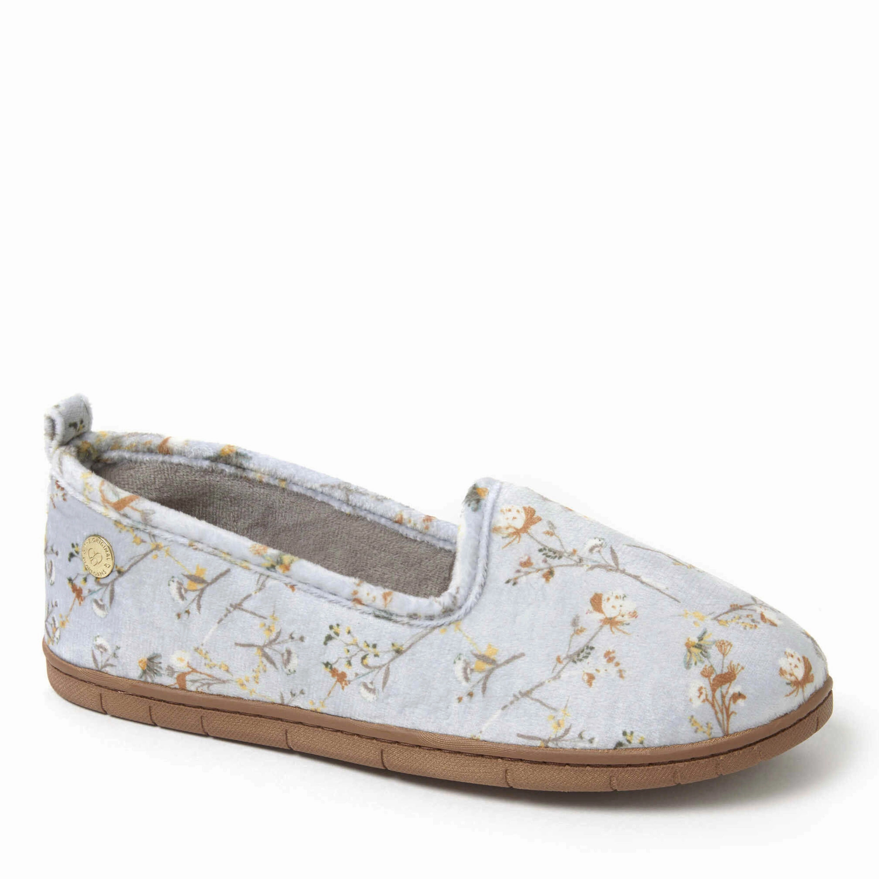 Dearfoams Women's Rachel Velour Closed Back Open Toe Style