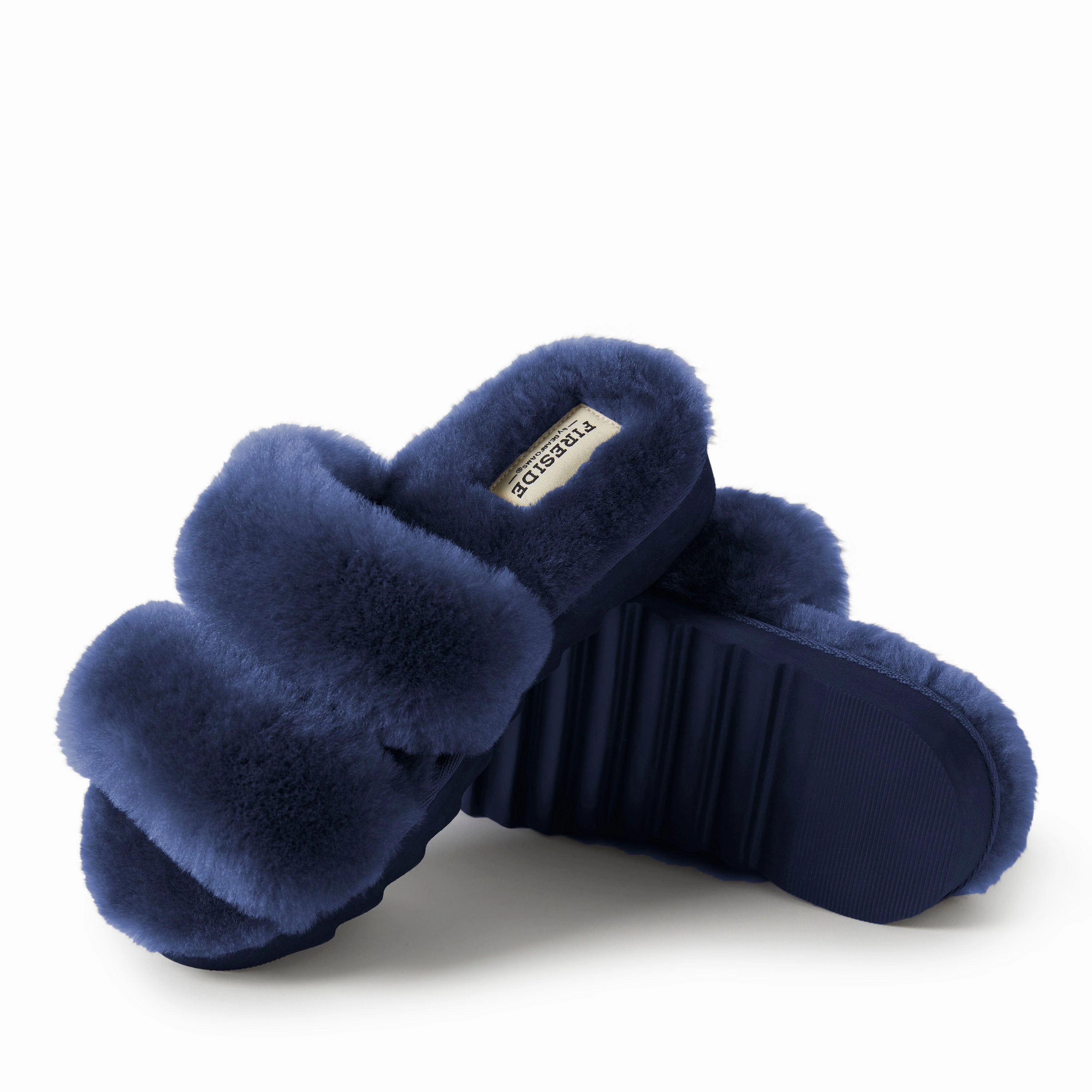 Comfortable Backstrap Dearfoams Womens Benalla Genuine Shearling Slide
