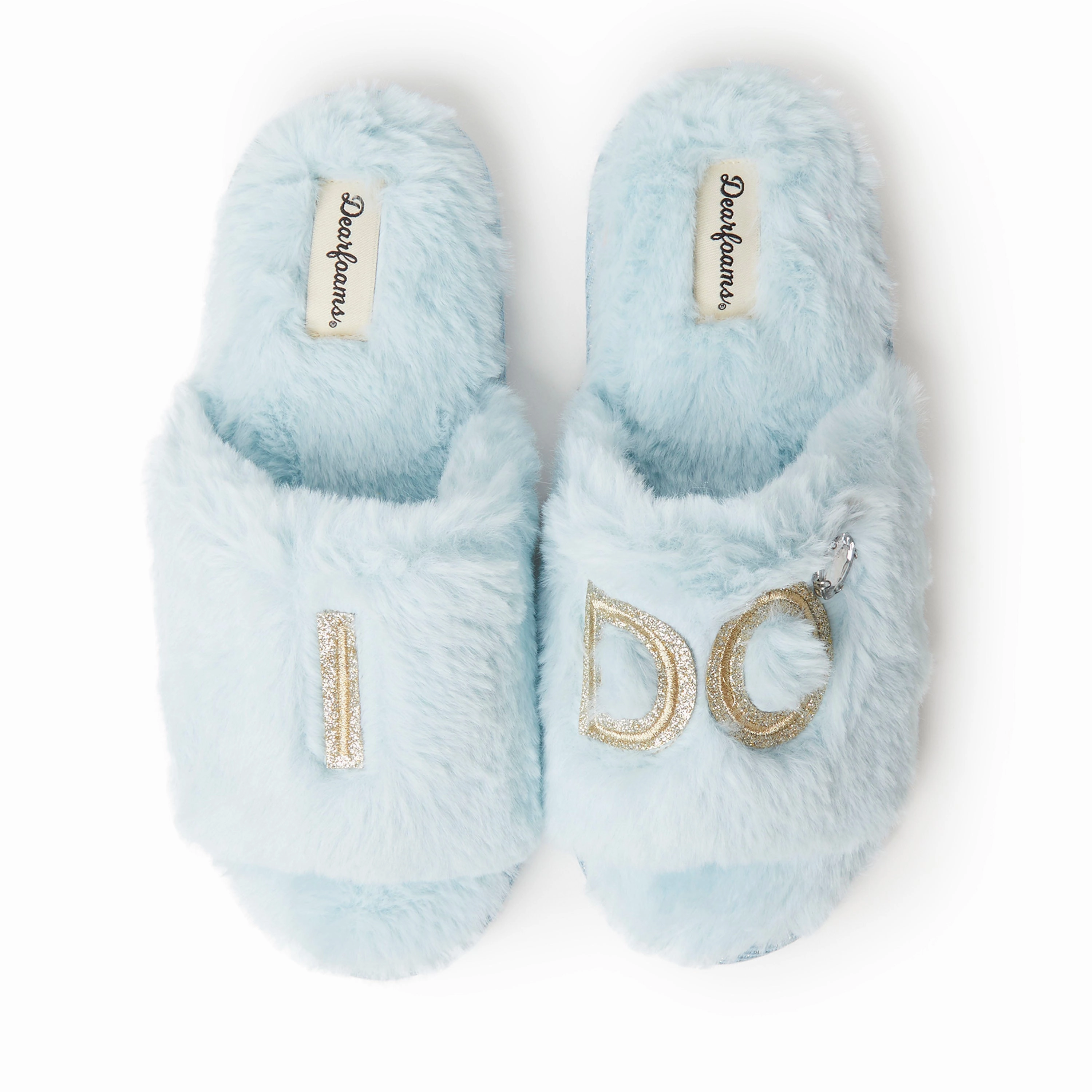 Dearfoams Womens Lane Bridal Slide Slippers Comfortable Grip ShockAbsorbing