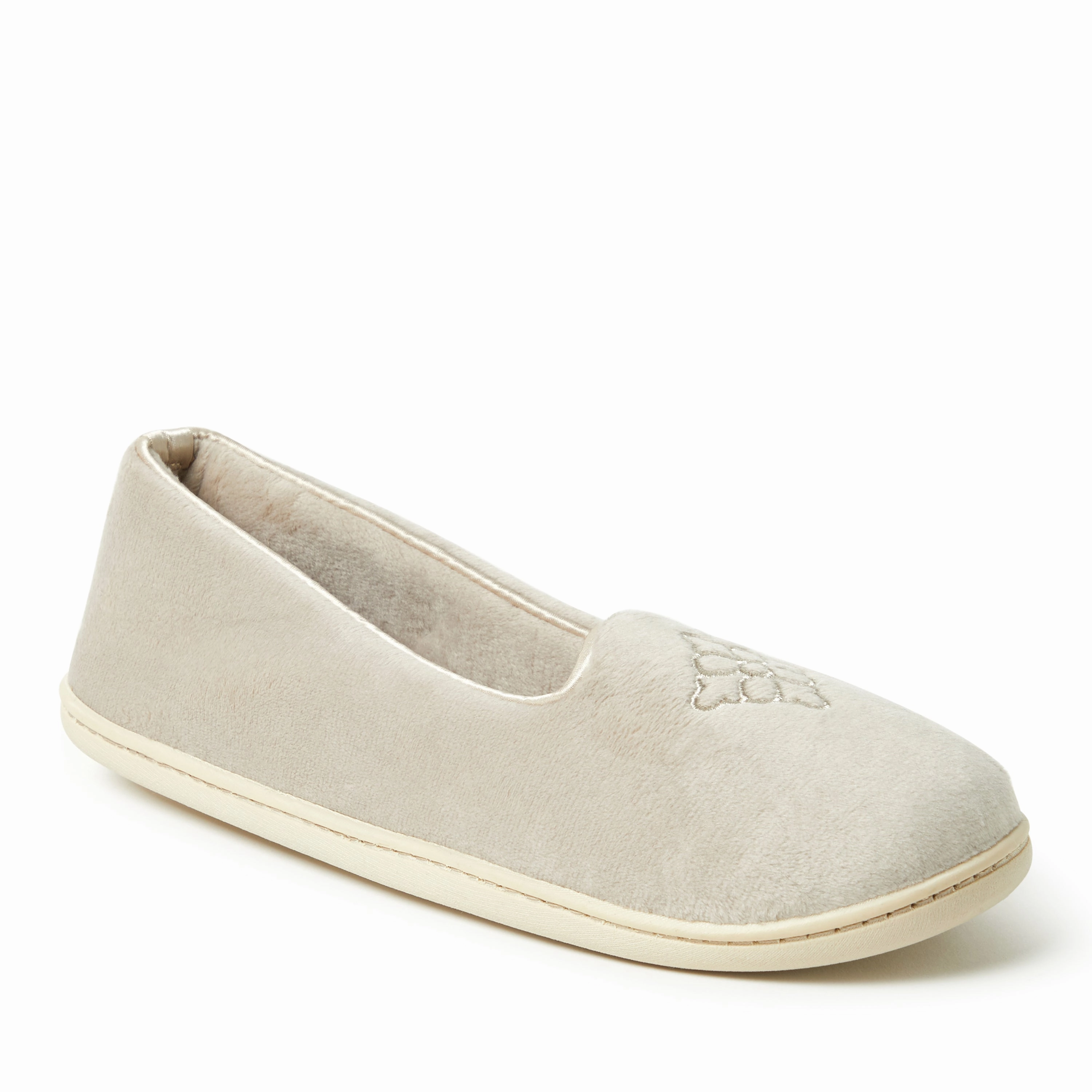 Comfortable Relief Dearfoams Womens Rebecca Microfiber Velour Closed Back Slipper