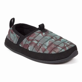 Comfort Fit Technology Zip Up Deer Stags Lil Yuma Slippers Kids  Red Camo Quilted Round Toe Slip On JOBB1698