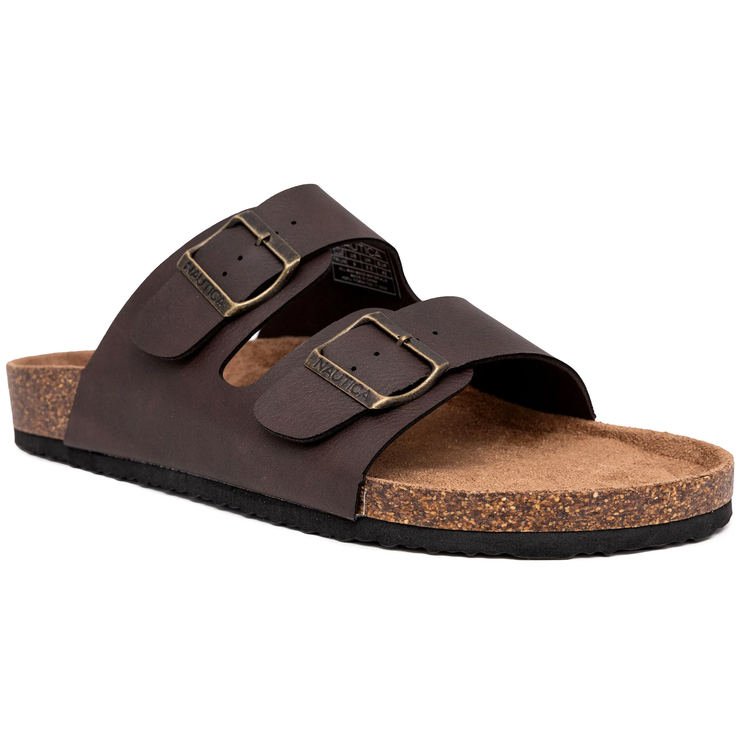 Nautica Mens Double Buckle Sandal Beach Chic Travel Glam