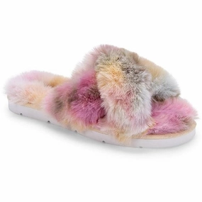 Relax Step Slip Ease Dolce Vita Pillar Slippers Women's  Multi Faux Fur Crossband Slide JOBB1336