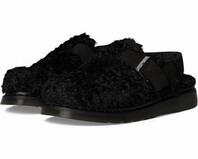horror - themed running gear Dr. Martens Jorge II R31886001 Mules Men's  Black Faux Fur Lined JOBB1674