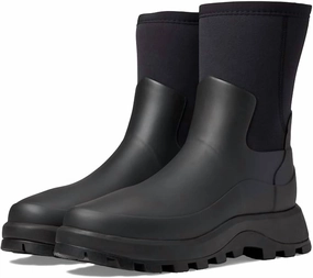 Padded Interior Outdoor Trek Minimal Weight Women's City Explorer Short Rain Boot In Black