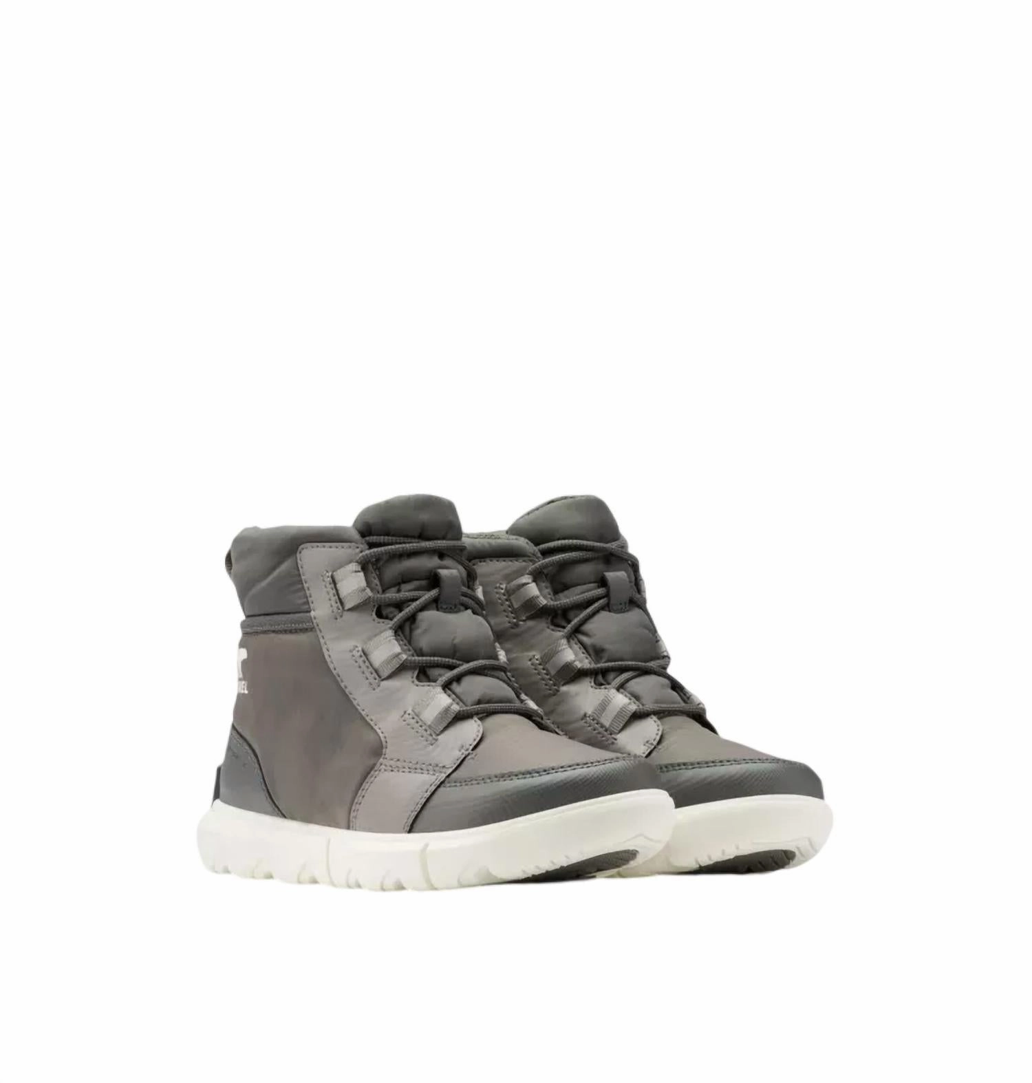 Women??S Explorer Ii Carnival Sport Wp Winter Boots In Quarry/sea Salt Zip Up Cushion Build