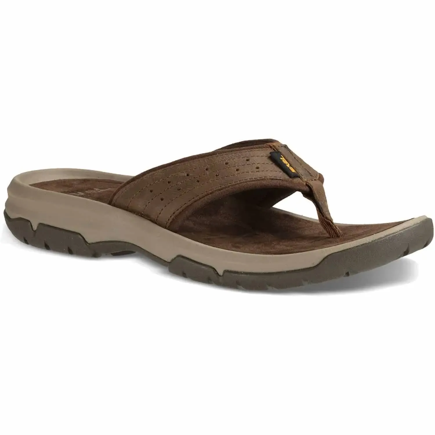 Comfortable Flats Men's Langdon Toe Post In Walnut