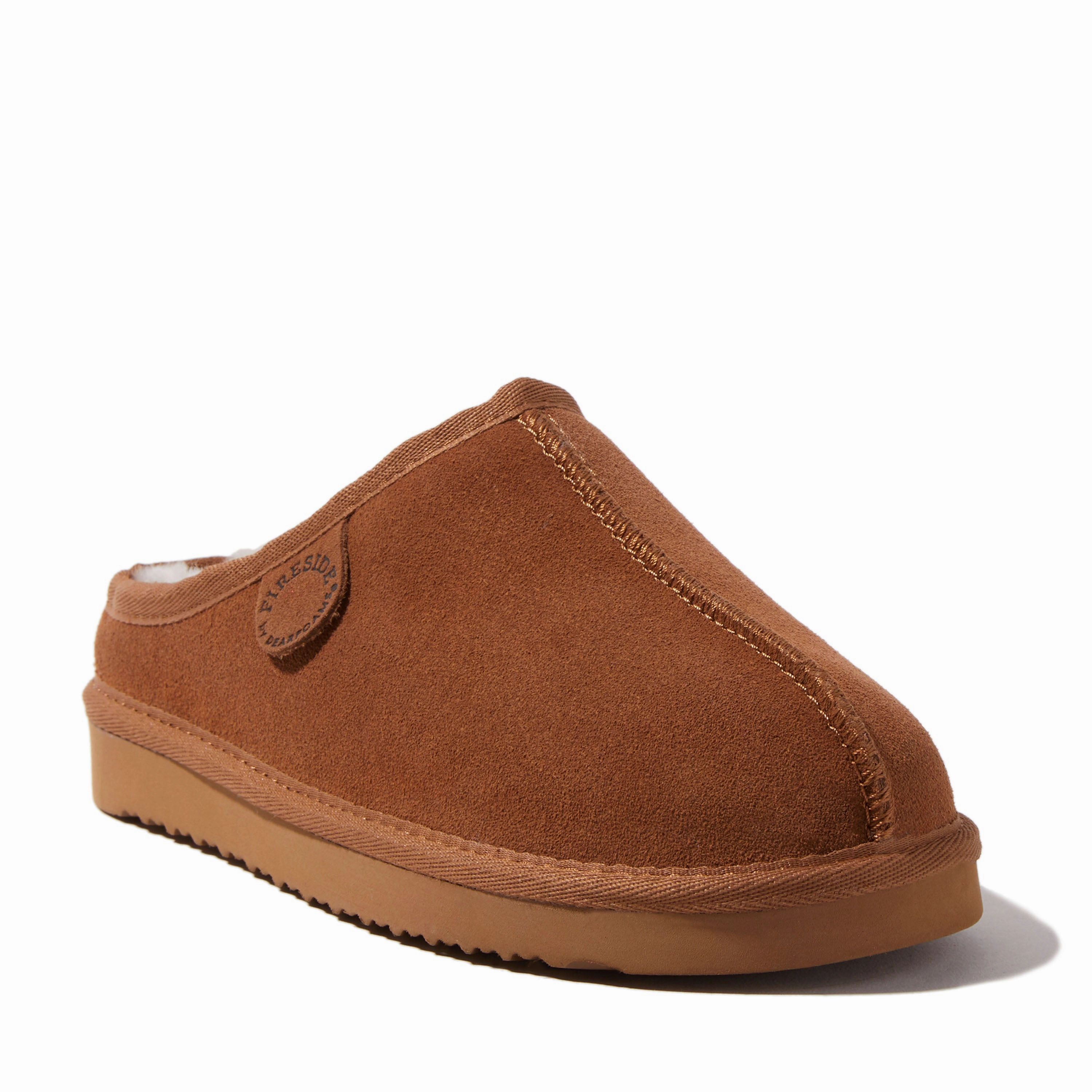 Fireside By Dearfoams Women's Greta Genuine Shearling Clog Quick Wear Foot-Friendly Design