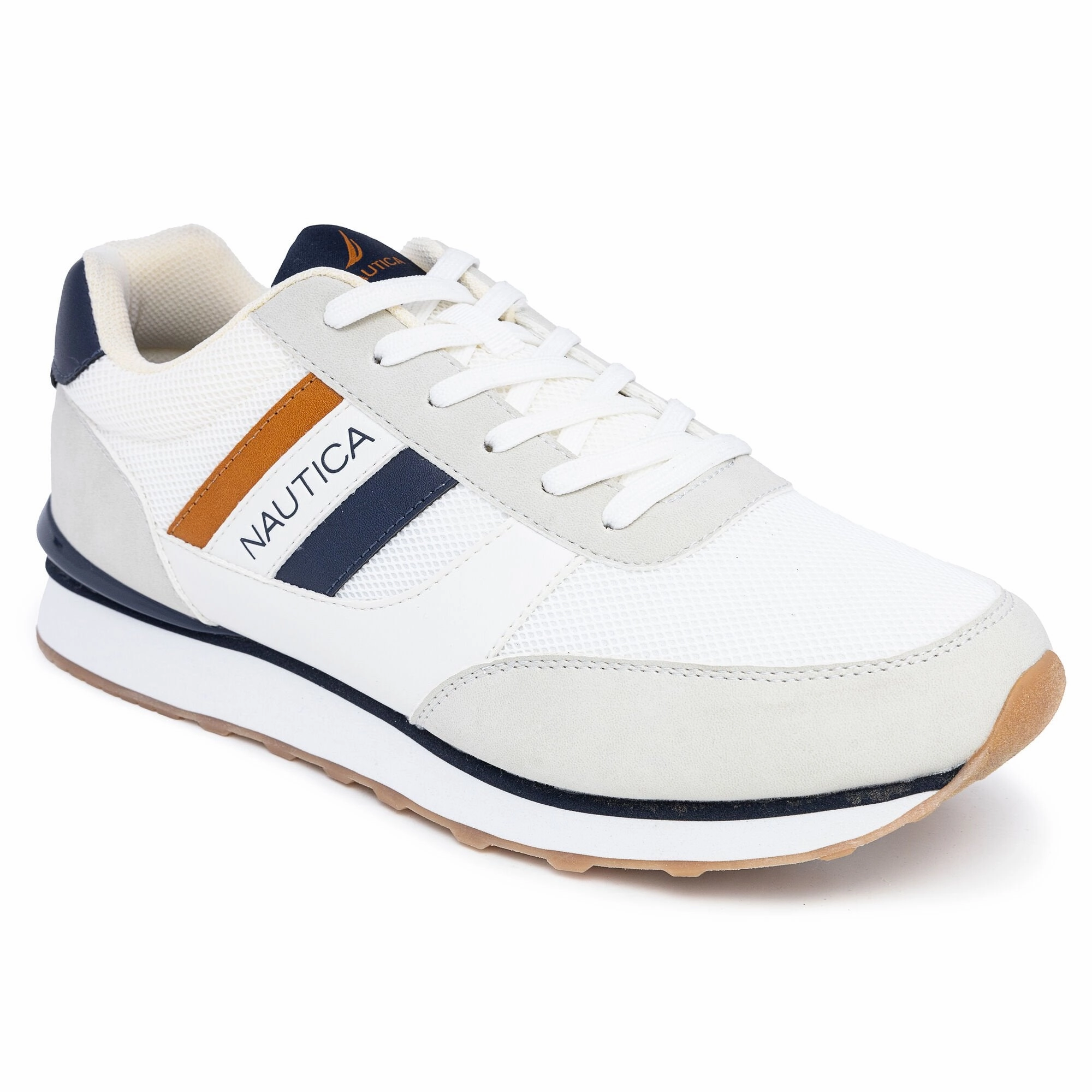 pre - designed shoe pattern Nautica Mens Logo Lace-Up Sneaker