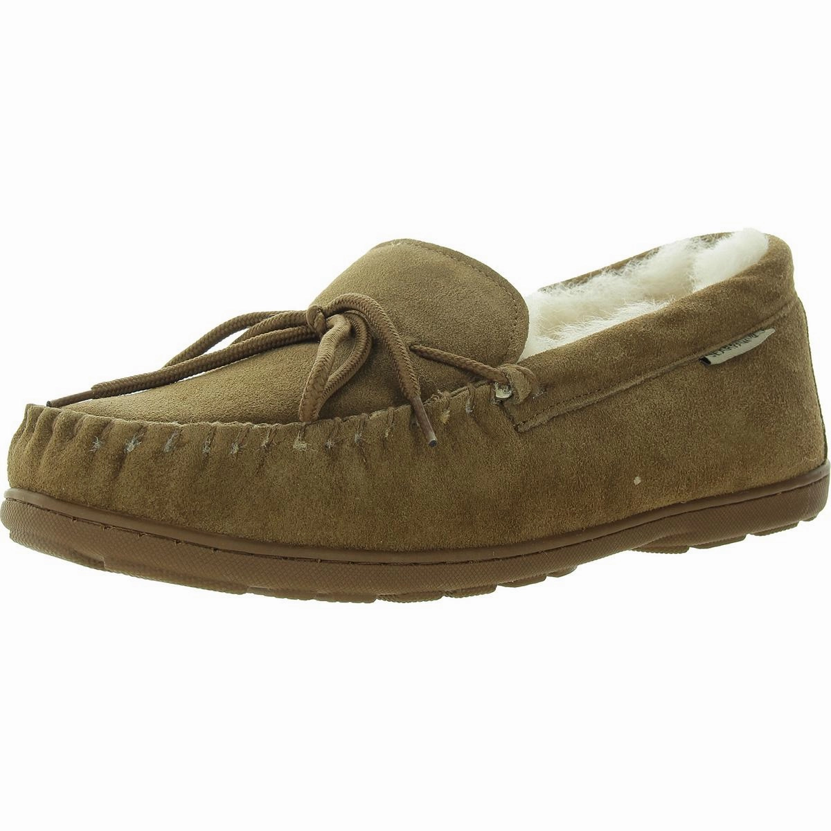 Flexible Soles Womens Bow Leather Loafer Slippers