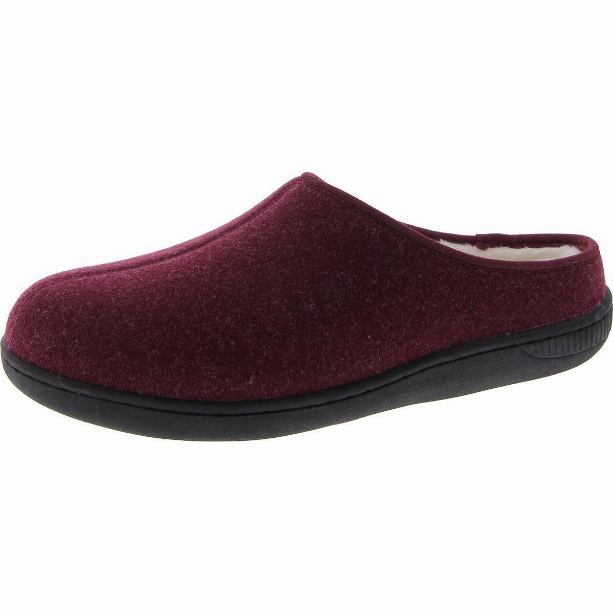 Carol Womens Faux Fur Manmade Slide Slippers Relaxation Sandal hook and loop closure