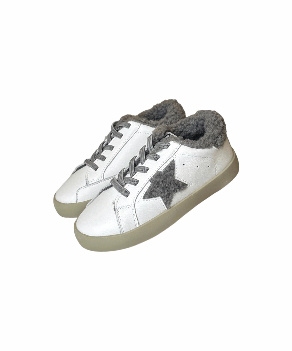 Sherpa Grey  Star Sneakers Comfortable Design Shoes