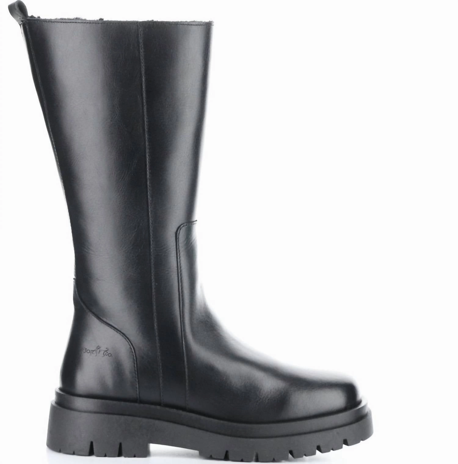 Slip   Resistant Lug Supportive Design Marie Boots In Black