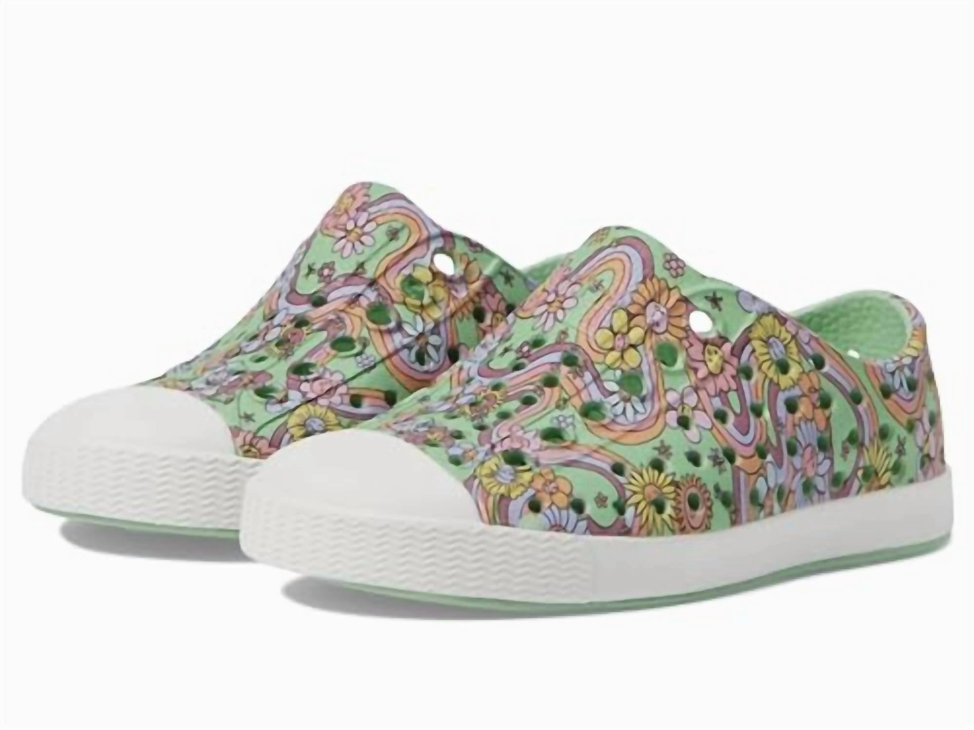 Kid's Jefferson Print Shoes In Fig/apricot Classic Style