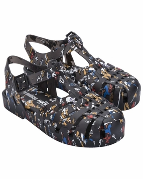 rubber Outdoor Fun Mini Melissa Mini Poss Print   Mickey & Friends Sandal