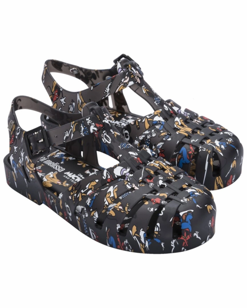 Perfect for Travel Mini Melissa Mini Poss Print   Mickey & Friends Sandal
