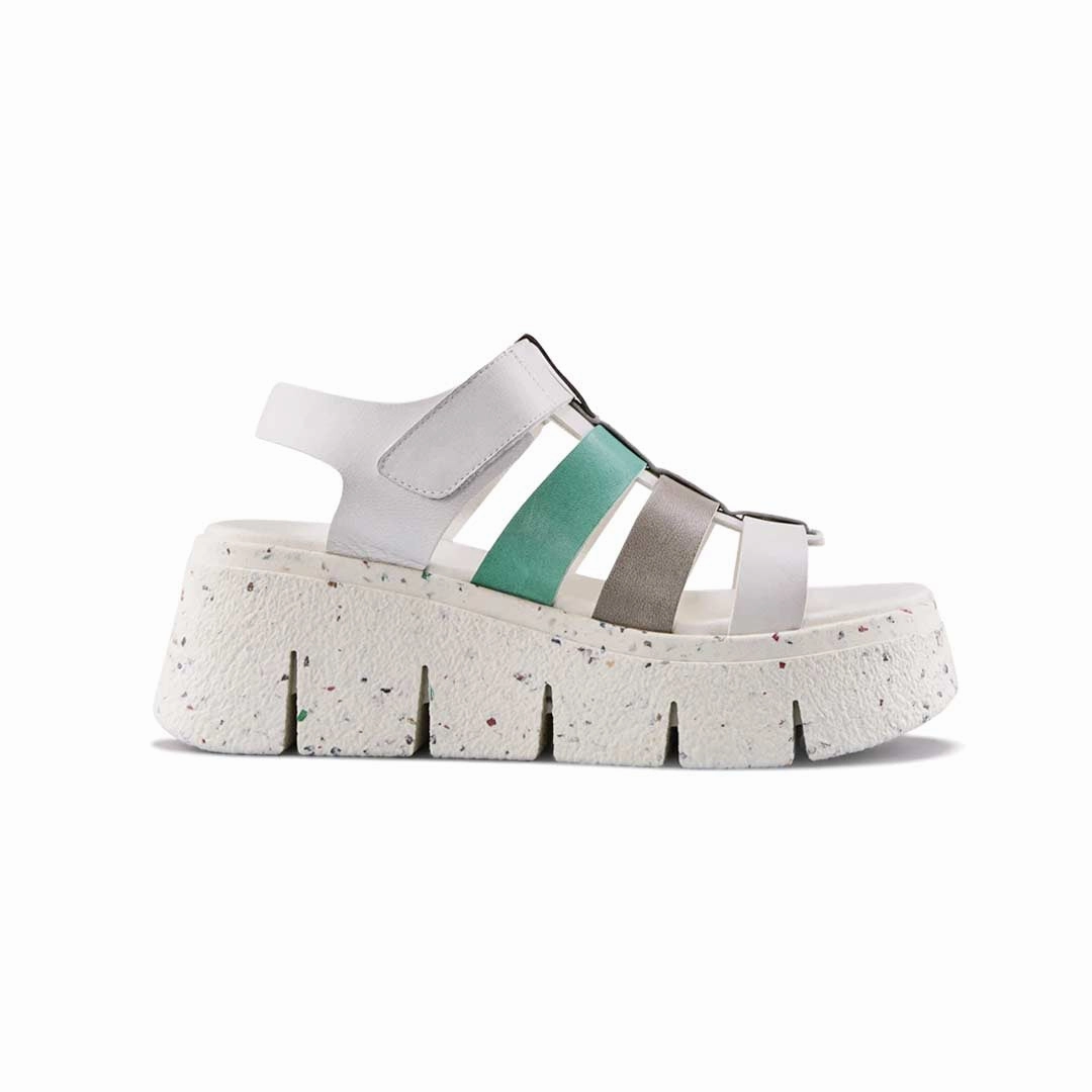 Cougar - Women's Antony Luxmotion Leather Wedge Sandals (ANTONY-ICE) Casual Appeal Sandal Clasps