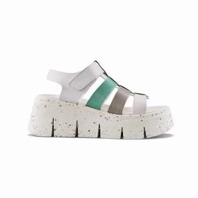 Cougar - Women's Antony Luxmotion Leather Wedge Sandals (ANTONY-ICE) Casual Appeal Sandal Clasps