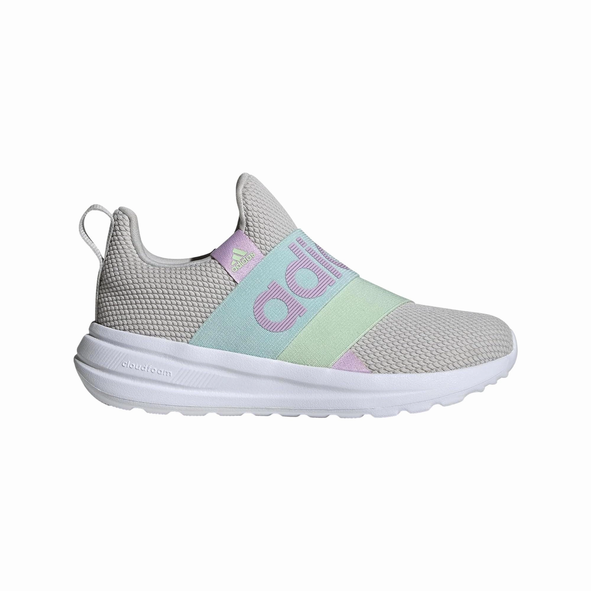 Stand Long Bold Color Scheme Adidas Lite Racer Adapt 6.0 Grey One / Bliss Lilac / Semi Flash Aqua  ID0611 Pre-School