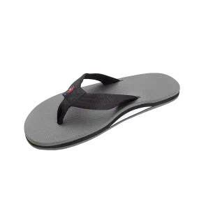 Men's Classic Rubber Sandal In Black/grey Relaxed Footwear