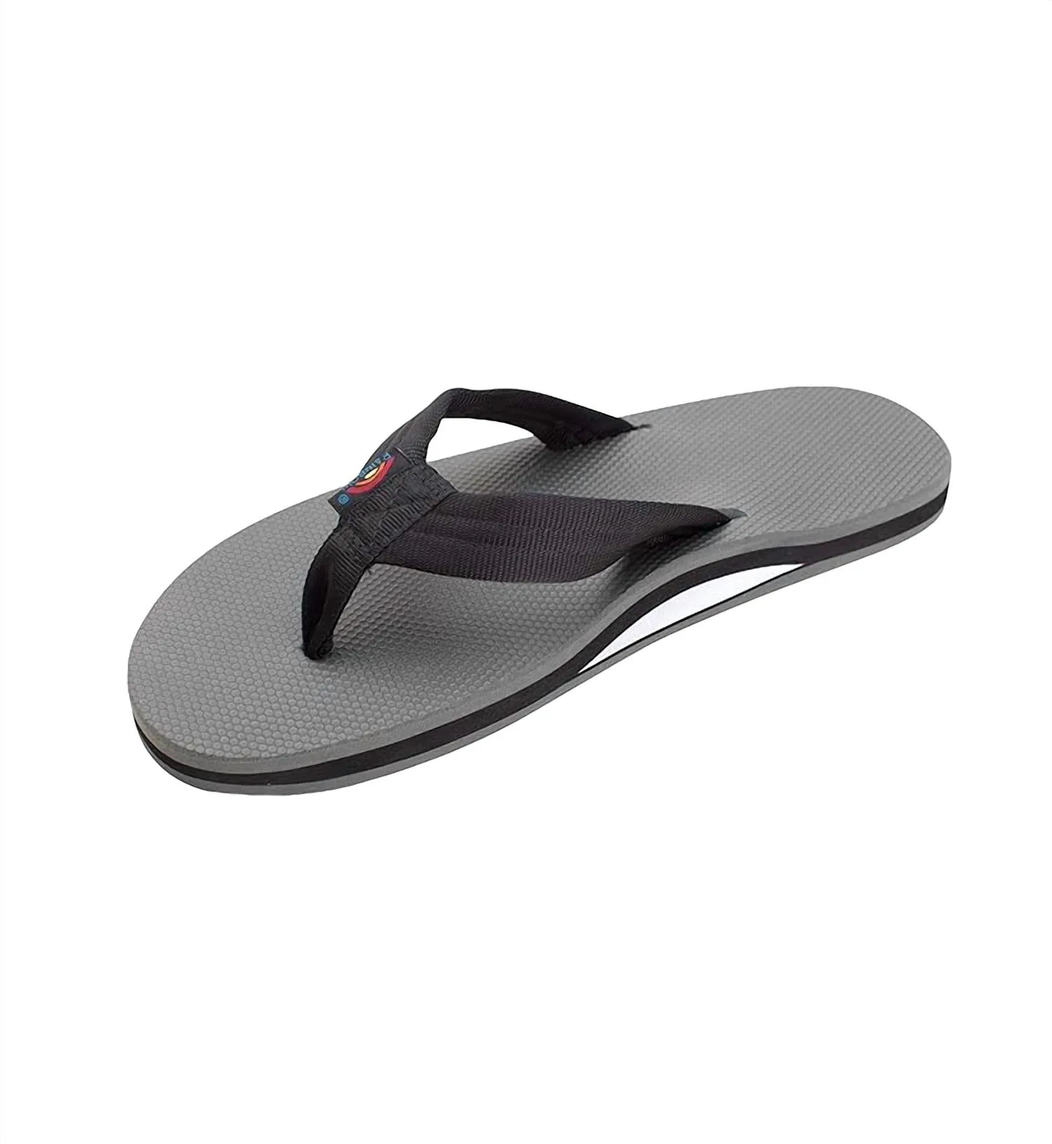 Men's Classic Rubber Sandal In Black/grey Relaxed Footwear