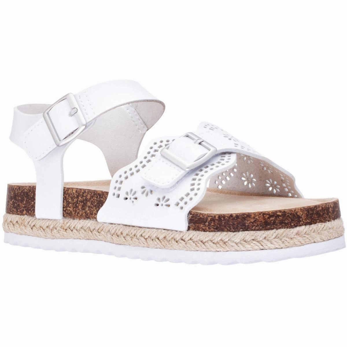 Orthopedic Support Trendy Flip-flops Francis Girls Laser Cut Faux Leather Ankle Strap