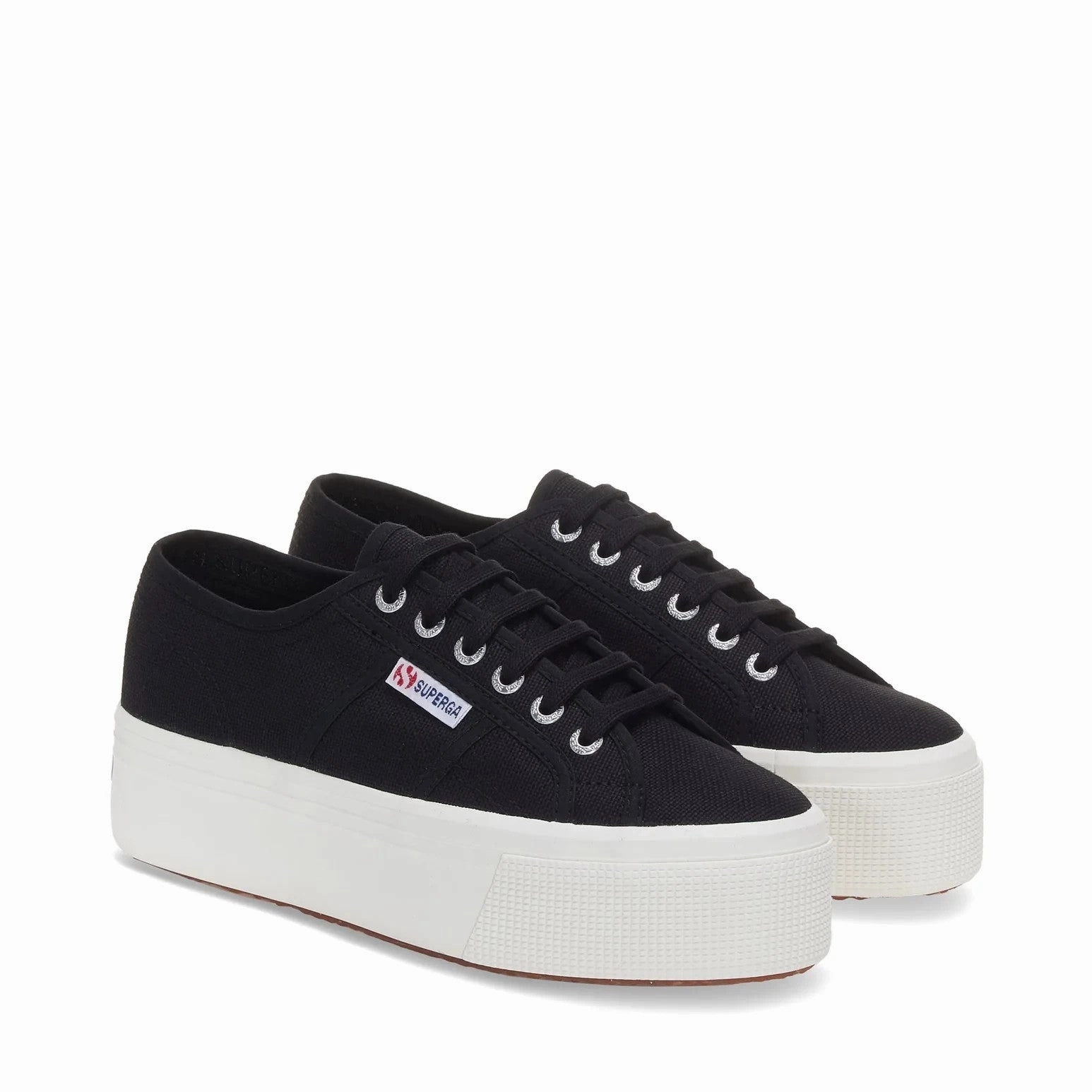 Superga 2790 S9111LW-ADK Sneaker Men's  Black Canvas Platform Shoes DWA1039 Supportive structure Breathable Linings