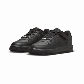 Comfort Slip Versatile lining Nike Force 1 Low EasyOn 'Triple Black' Little Kids' Shoes