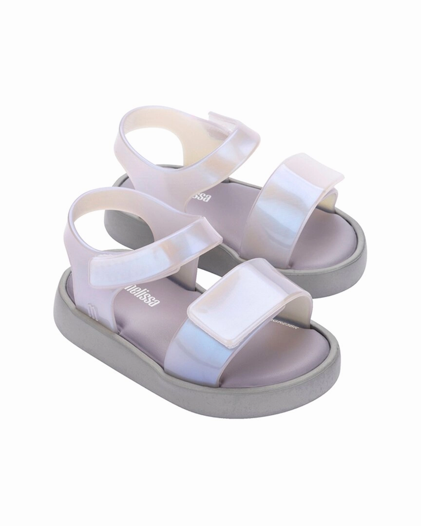 Mini Melissa Jump BB Sandal Customizable Straps White Clean
