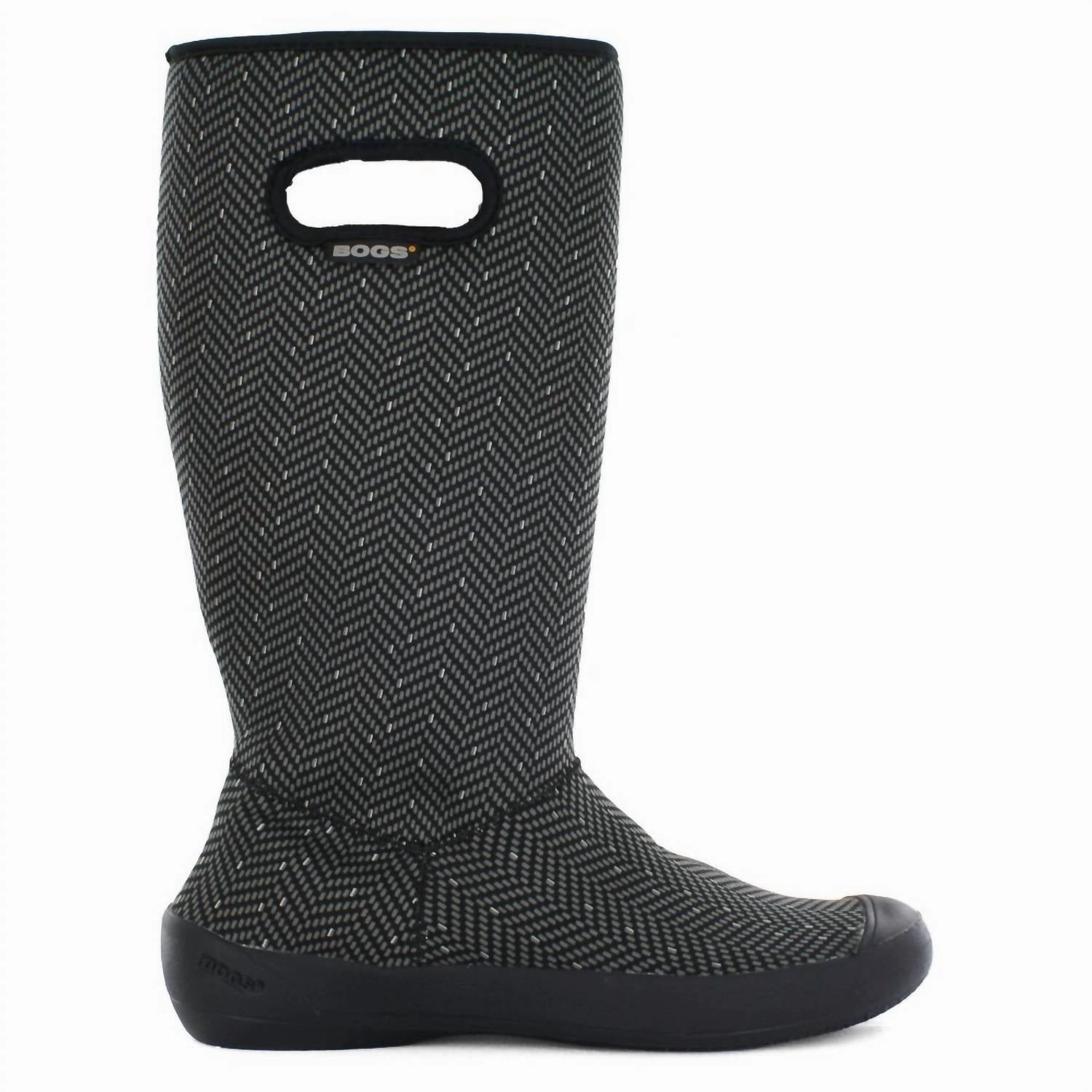 Women's Summit Boot In Black Herringbone Smooth Style