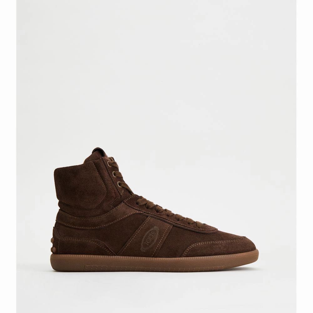 Tod's Tabs Sneakers High-Top in Suede titanium - reinforced shoes