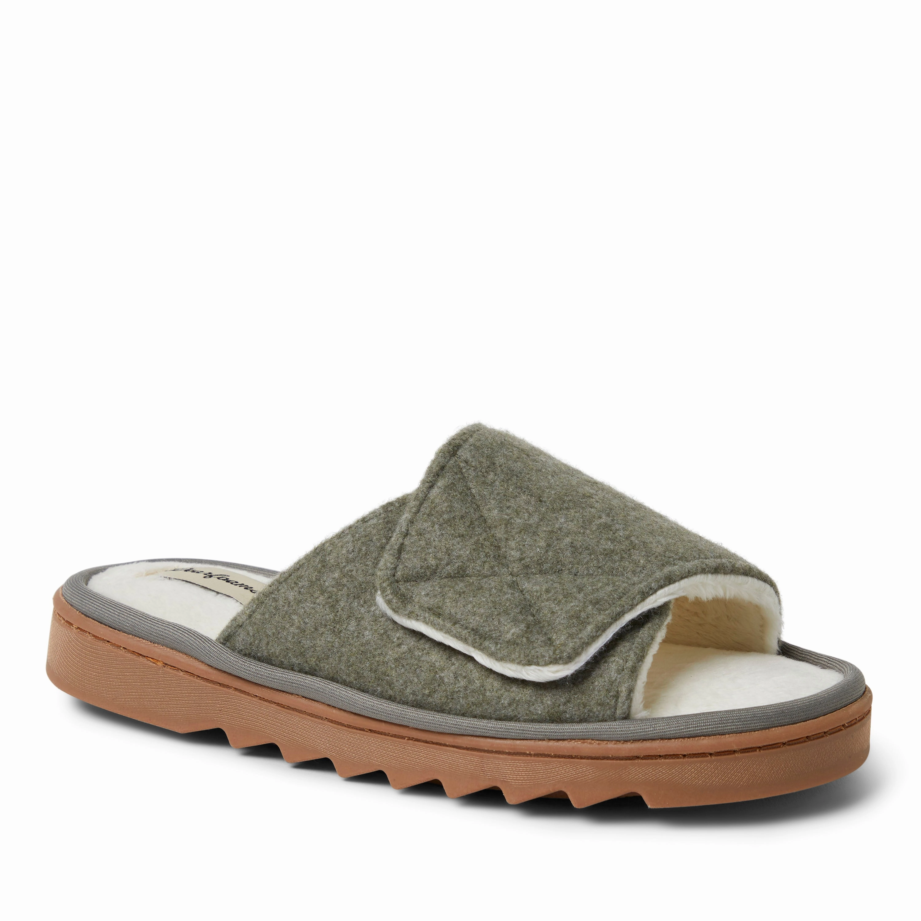Dearfoams Womens Norma Wool Slide breathable vents elegant design