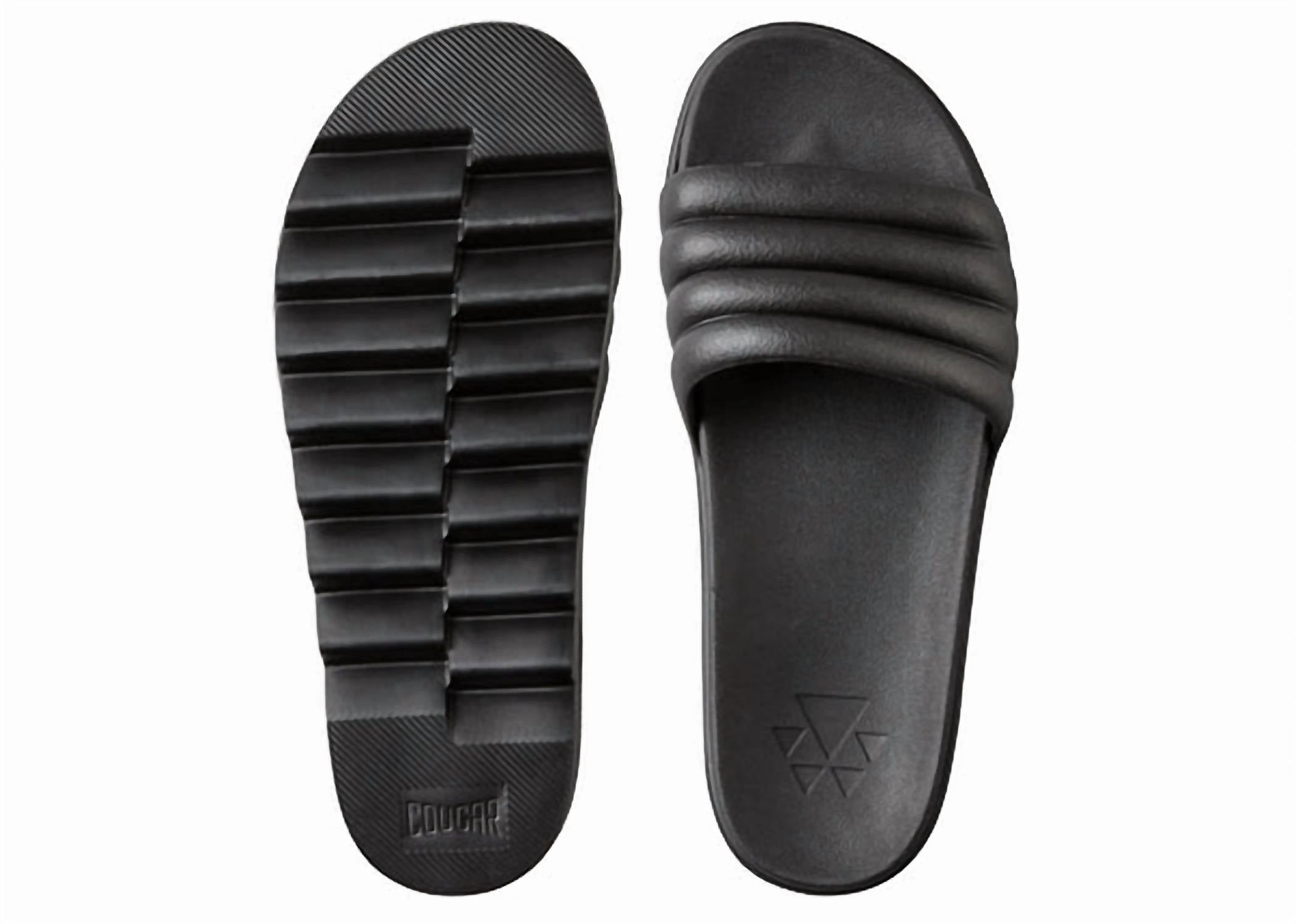 Women's Pool Pool Party Platform Slide Sandal In Black All Over Traction