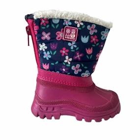 Commuter Fit JoJo Maman Bebe Girls Pink | Navy Boots