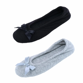 Durable Construction Simple Sandal Fit Women's Terry Ballerina Slipper House Shoe (Pack of 2)