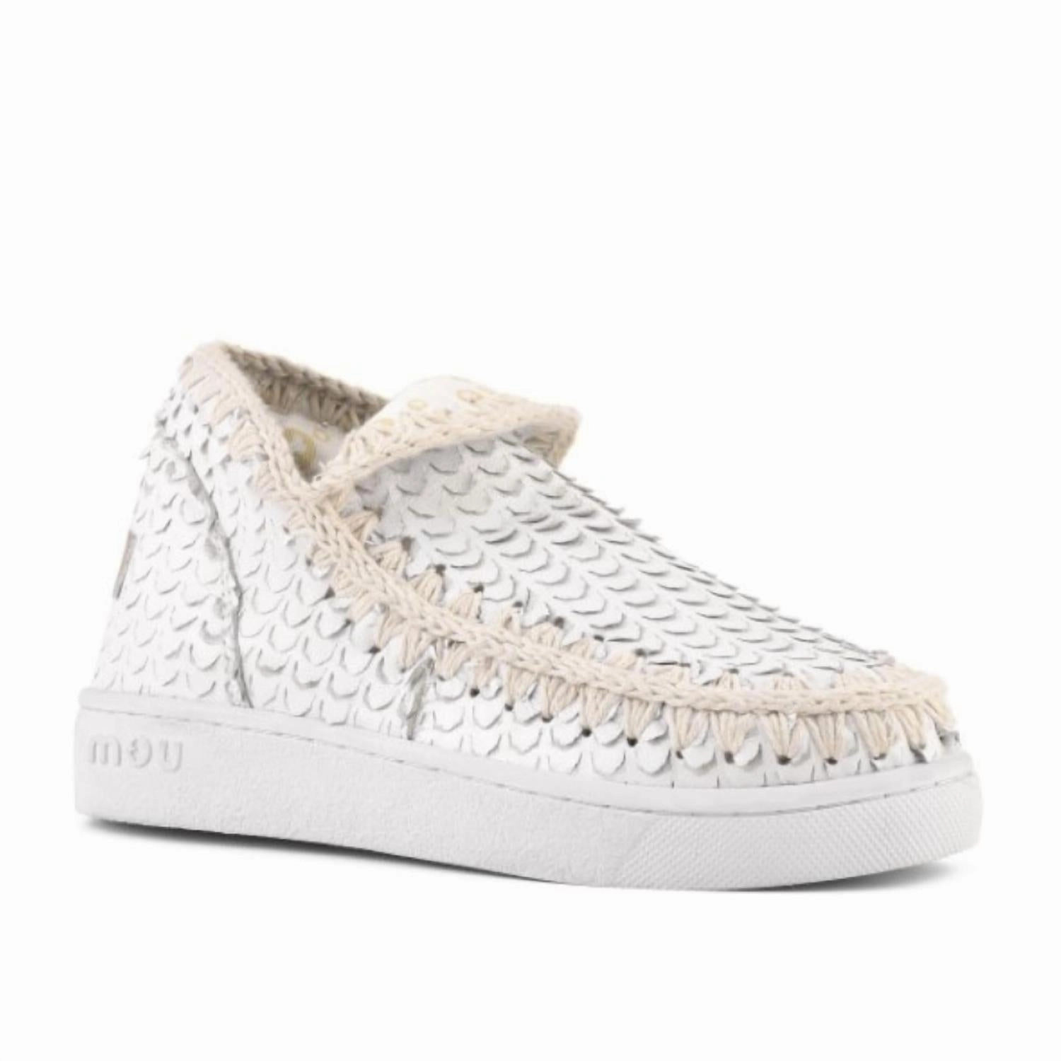 Eskimo Sneaker In Off White Sequin Classic Design Unisex Cool