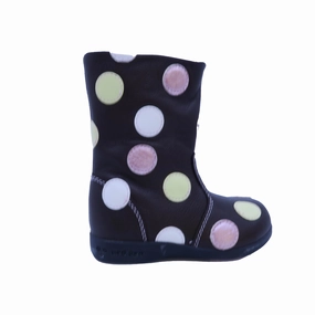 Pediped Girls Brown | Polka Dots Boots Kick Back