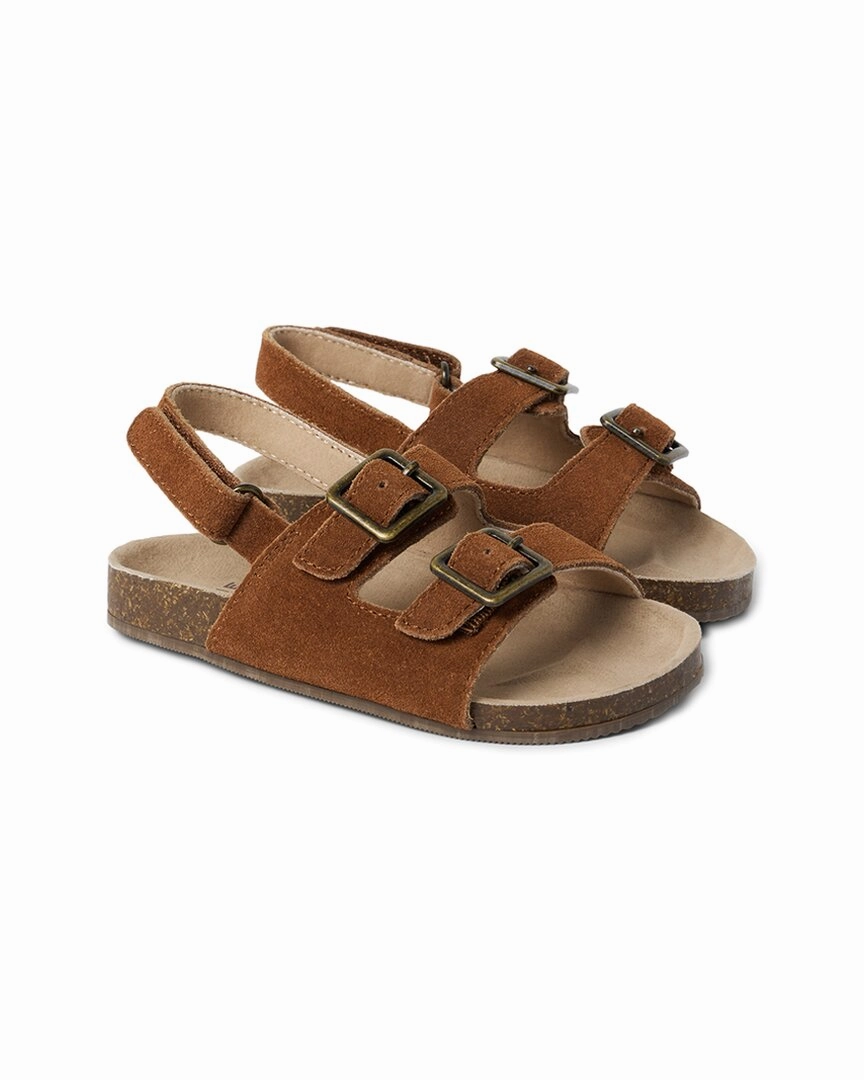 Janie and Jack Suede Buckle Sandal Bare Feel