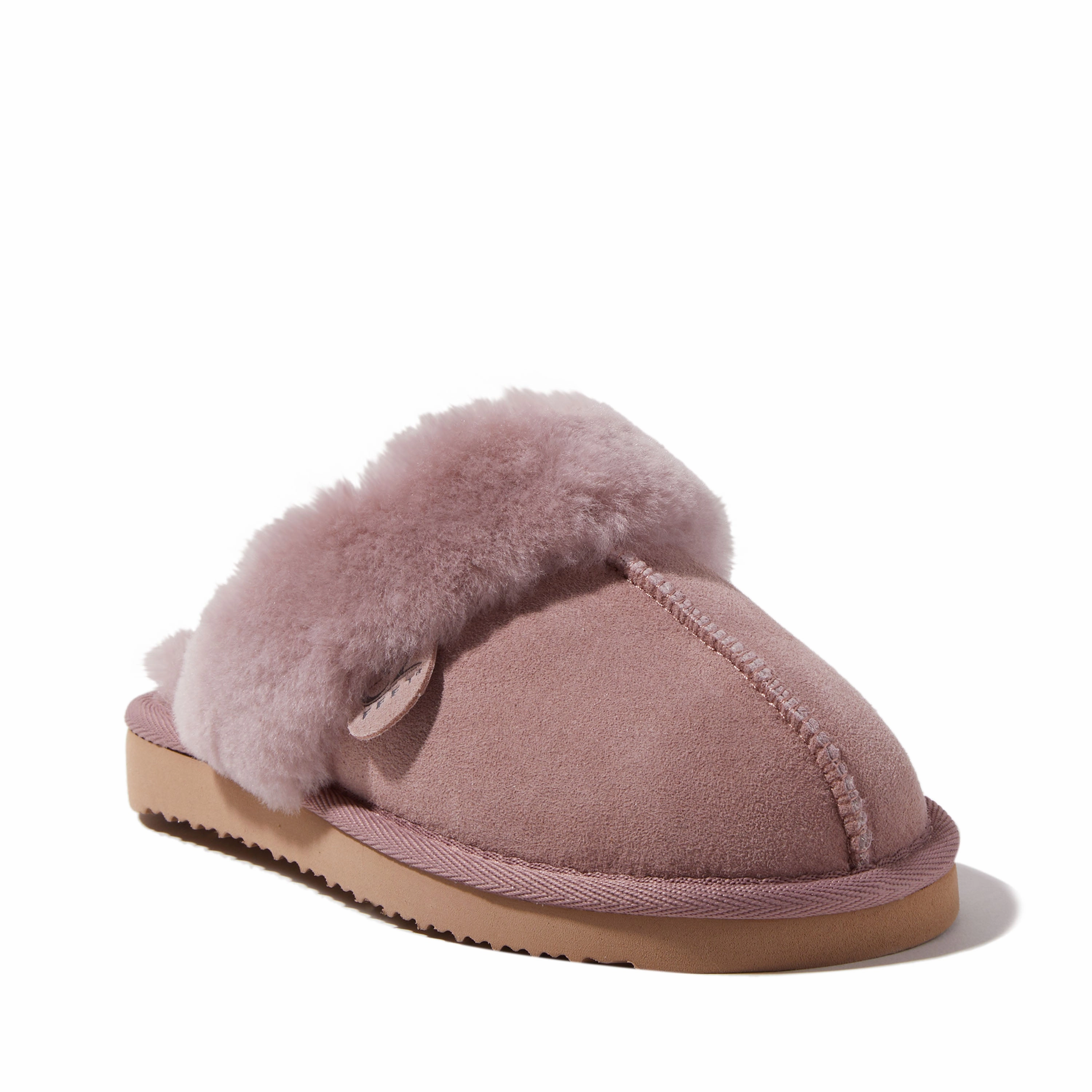 Outdoor Relax Running Friendly EZ Feet Women??s Genuine Shearling Scuff Slipper