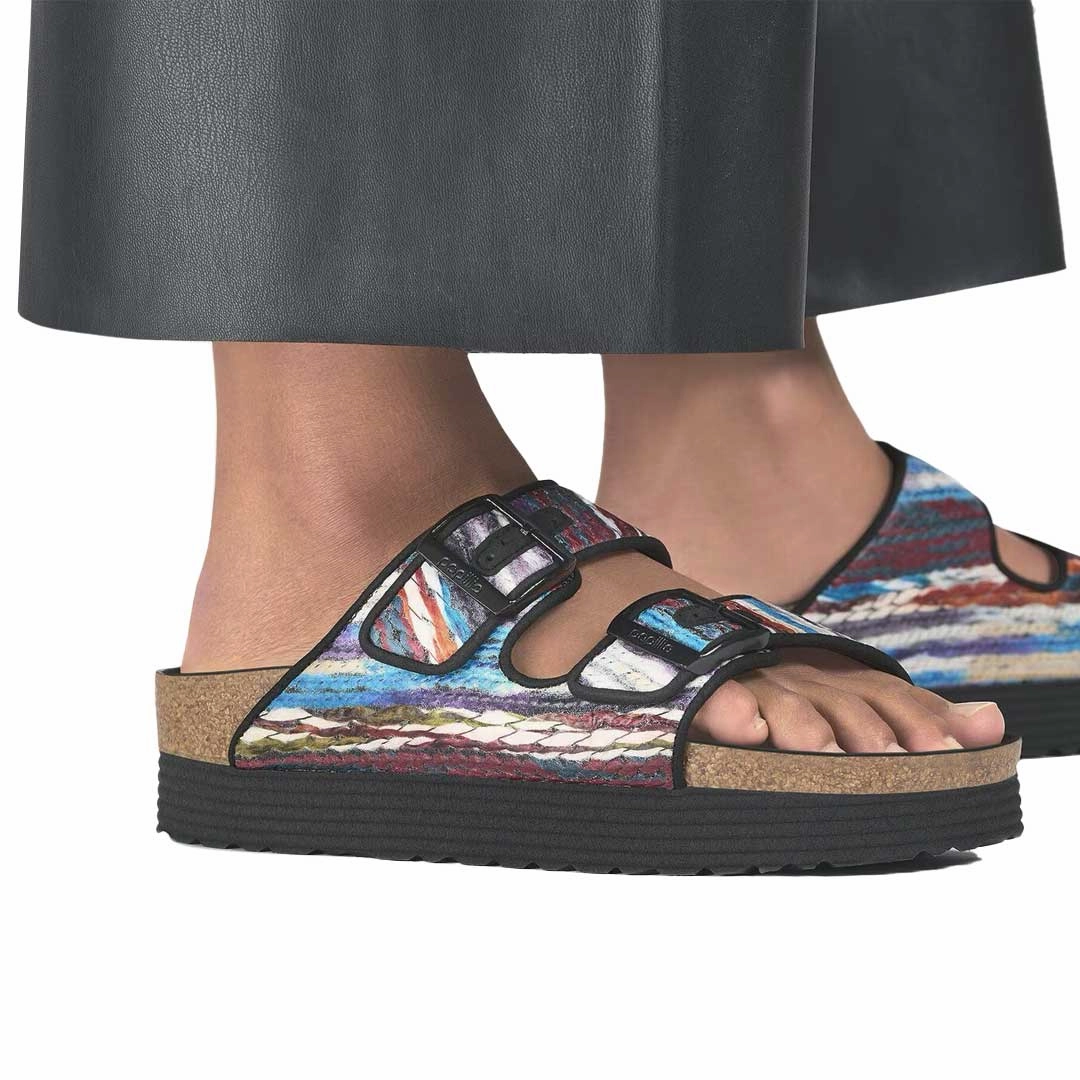 Strappy Design Birkenstock - Women's Arizona Platform Slides (Narrow) (1025454)